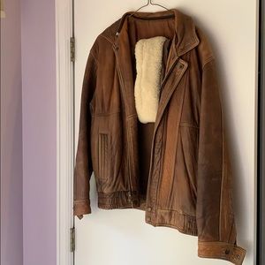 Leather Bomber Jacket